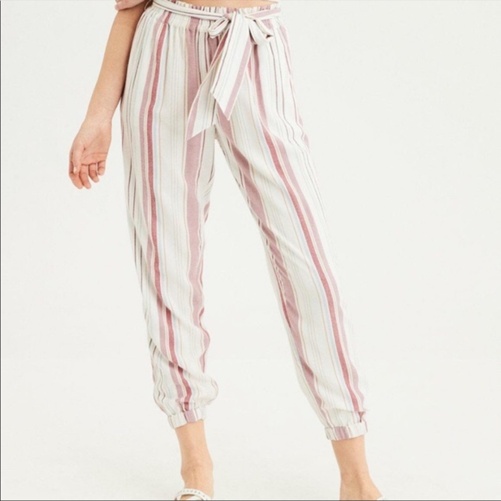 american eagle soft belted jogger pants